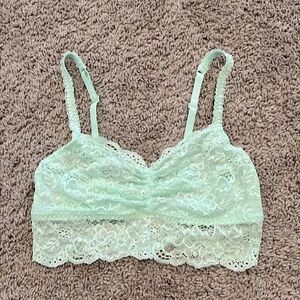 Victoria’s Secret PINK lace bralette in Mint Green